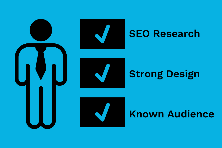 3 things your website needs for success checklist with businessman