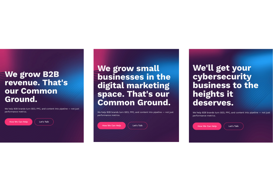 1. Web Personalisation Header Visual