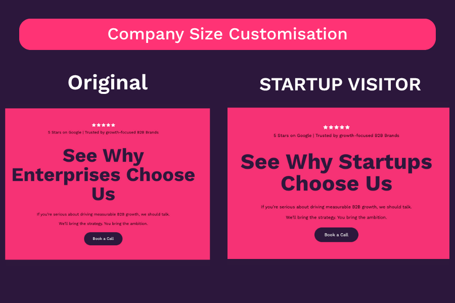 14. Tailor messaging based on company size